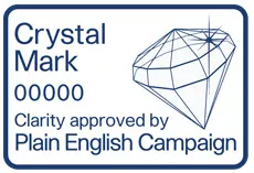 The Plain English Campaign’s Crystal Mark seal of approval